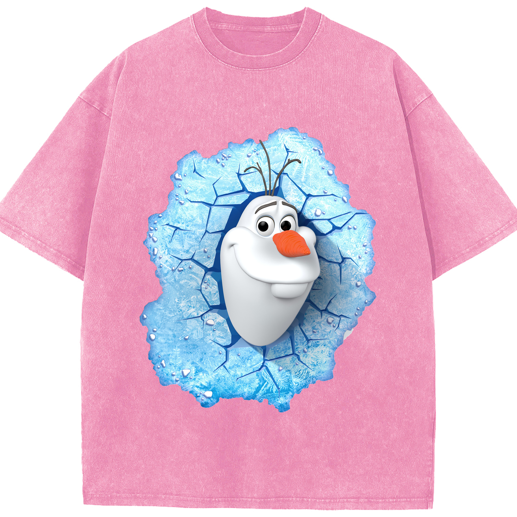 （画像用） アナと雪の女王 アンナ エルサ Frozen Anna Elsa 綿100% ヴィンテージ風 半袖Tシャツ（フロントプリント）